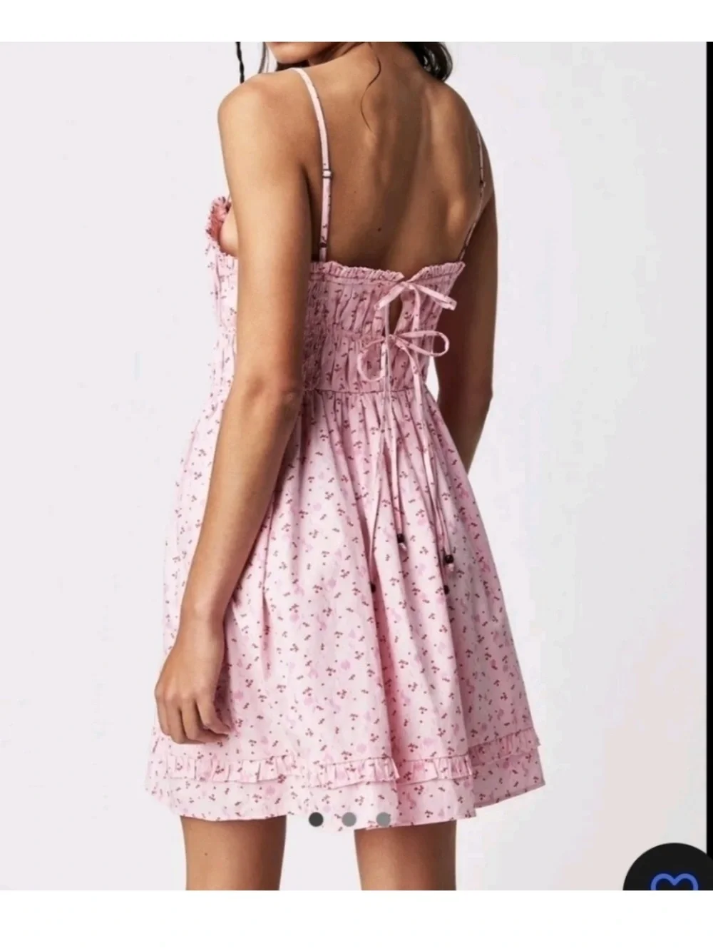 🍒 FP Gabby Pink Floral Spaghetti Strap Sundress 🩷